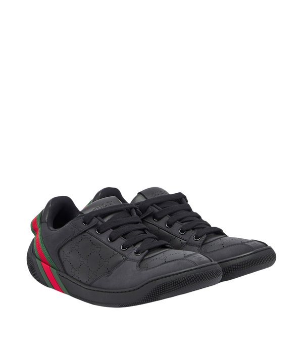 Gucci Screener GG Web Stripe leather sneakers