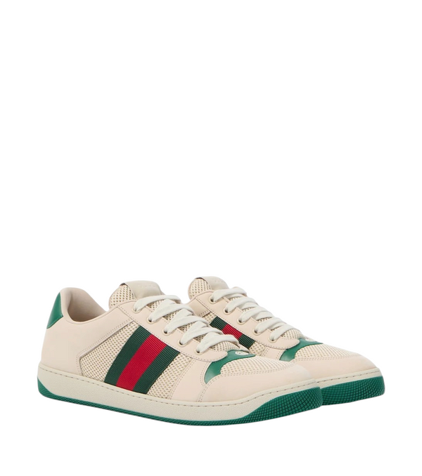 Gucci Screener leather-trimmed sneakers