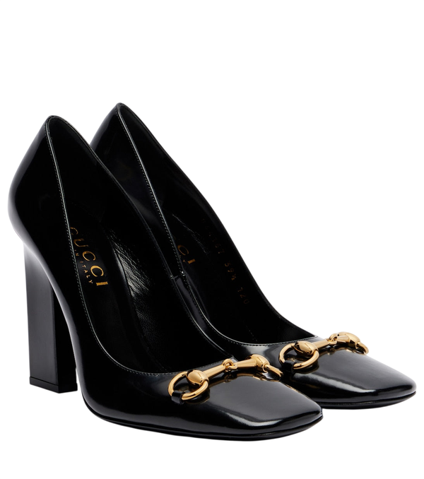 Gucci Décolleté in pelle verniciata Signora Horsebit 110