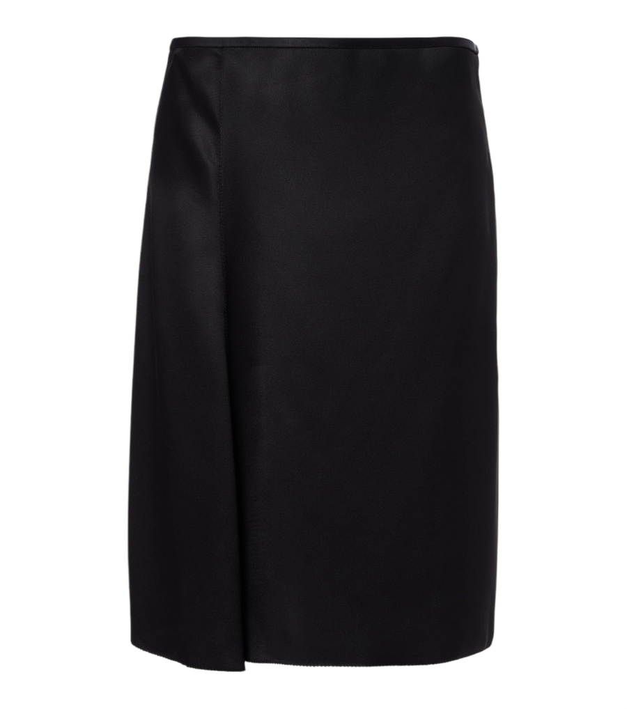Gucci Silk duchesse wrap skirt