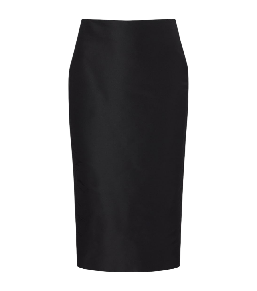 Jupe crayon en faille de soie Gucci