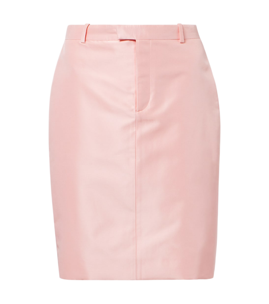 Falda lápiz de seda faille de Gucci