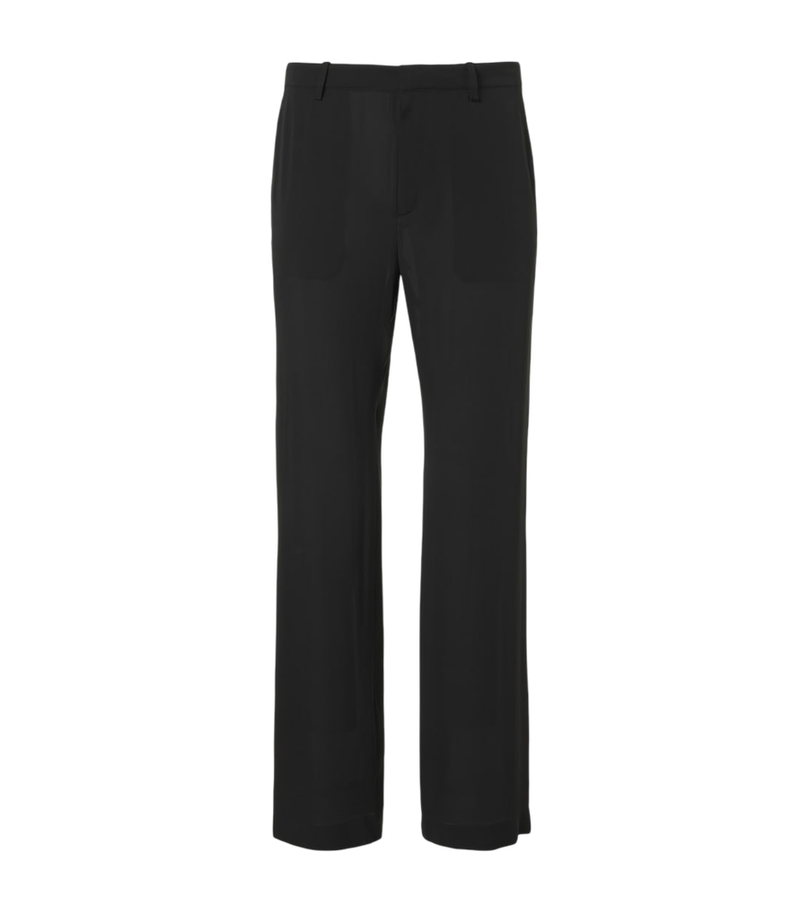 Gucci Silk satin georgette wide-leg pants