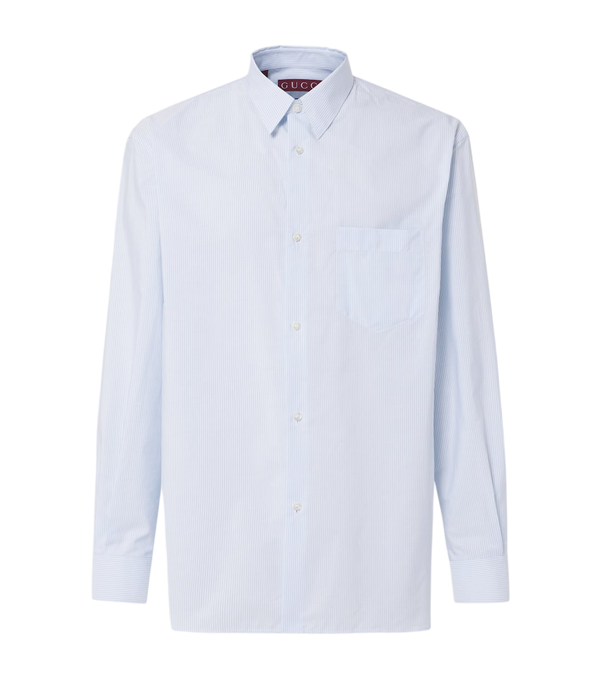 Gucci Striped cotton poplin shirt