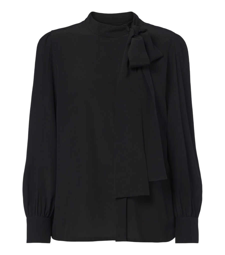 Blouse Gucci en crêpe de chine de soie à encolure nouée