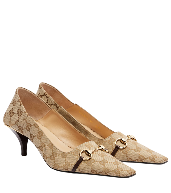 Gucci Sapatos de salto Vittoria 55 em lona GG