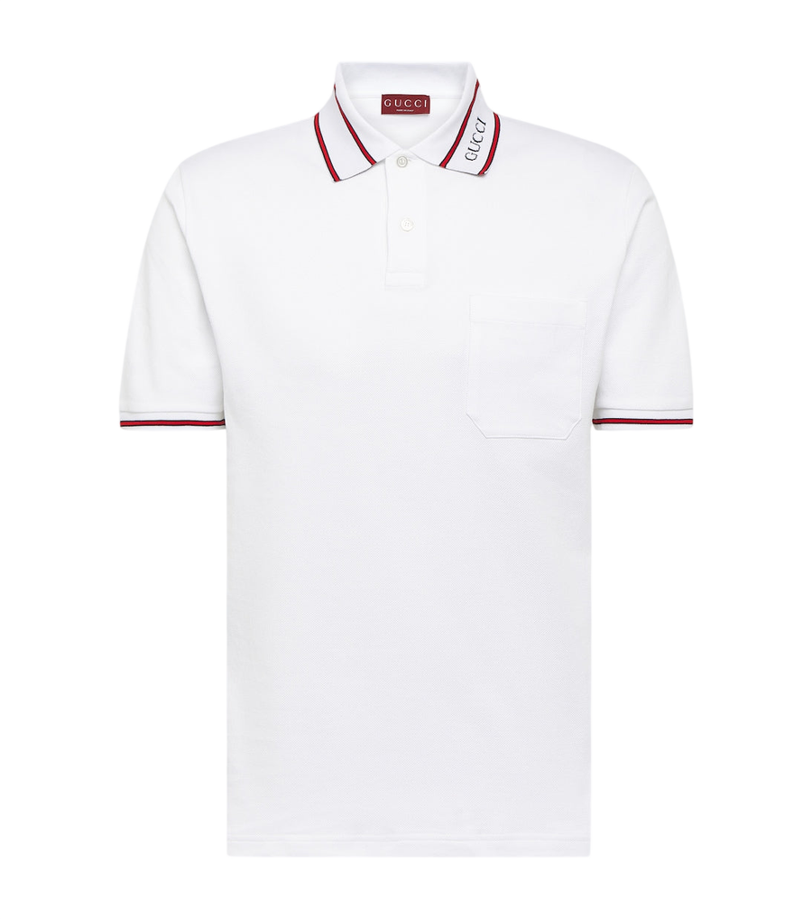Gucci Web cotton piqué polo shirt