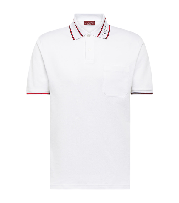 Gucci Web cotton piqué polo shirt
