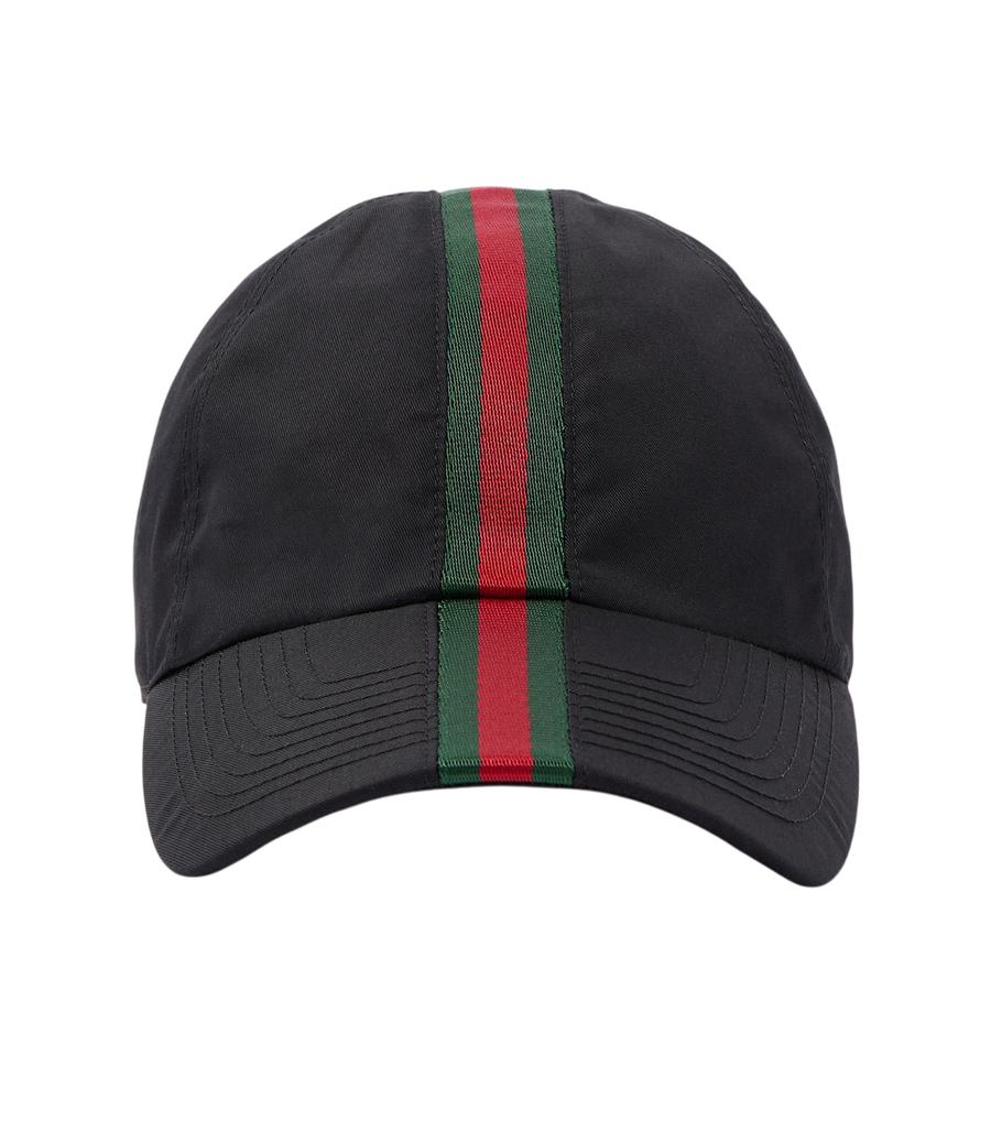 Gucci Web Stripe canvas baseball cap