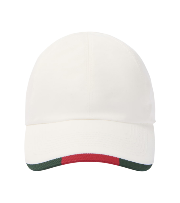Gucci Berretto da baseball in misto cotone con strisce Web