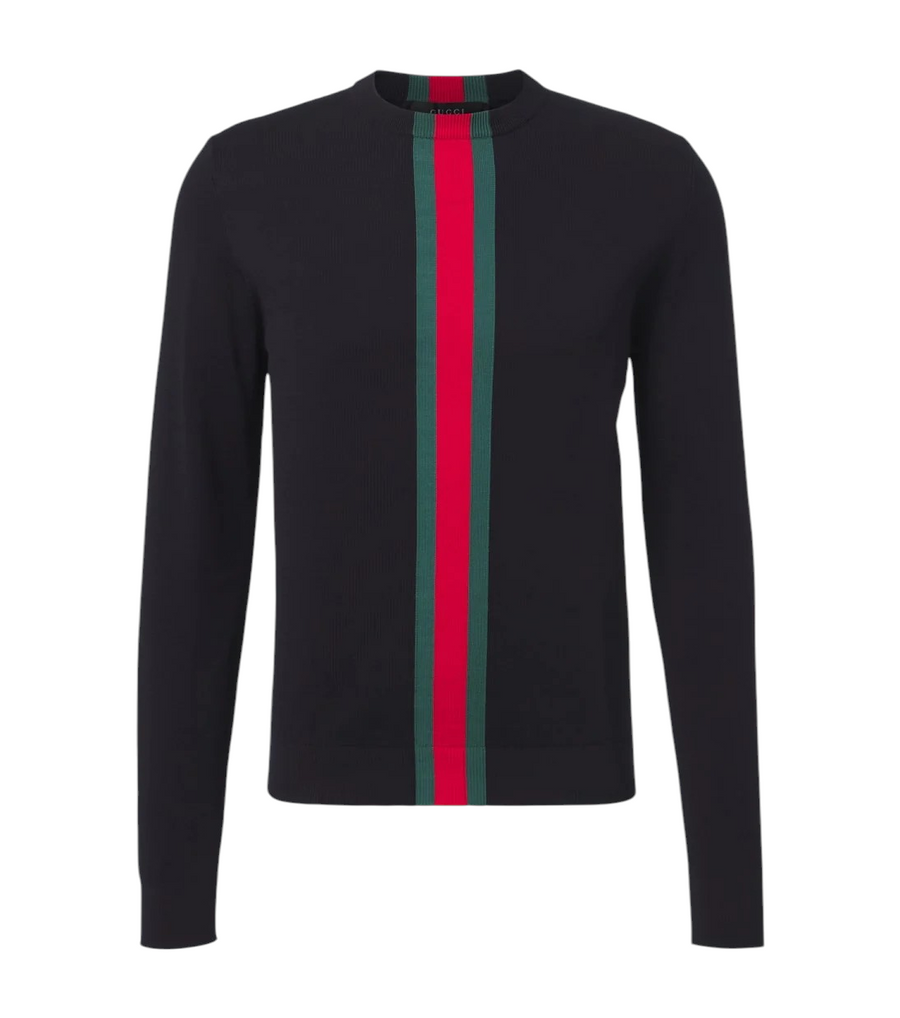 Gucci Web Stripe cotton sweater