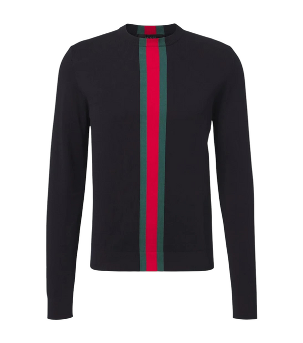 Gucci Web Stripe cotton sweater