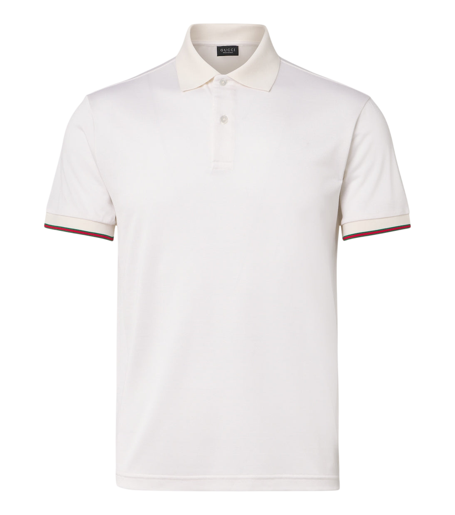 Gucci Web Stripe silk jersey polo shirt