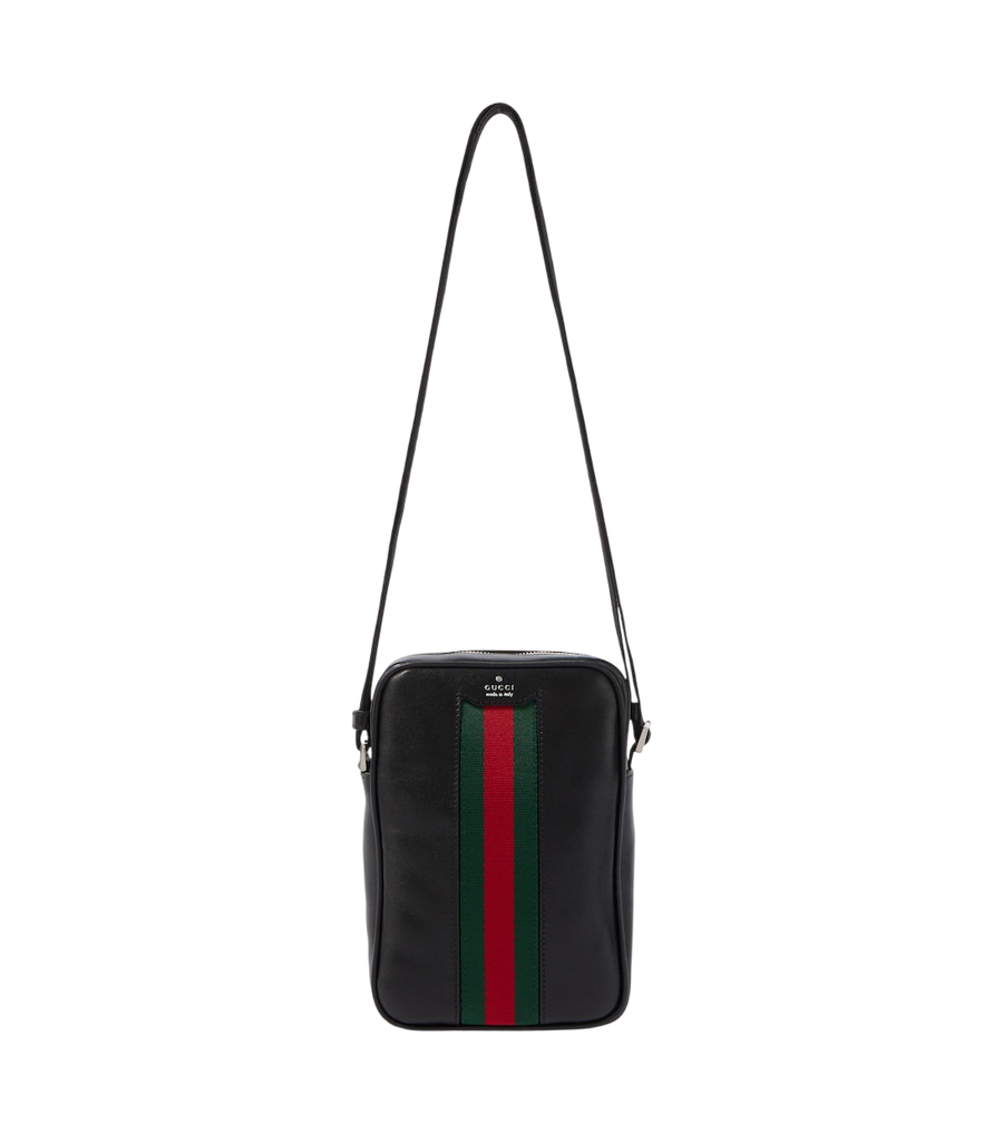 Gucci Web Trademark Mini leather crossbody bag