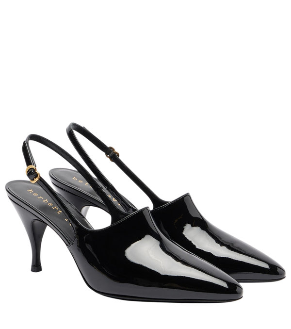 Zapatos de tacón tipo slingback de charol modelo Cover-Up de Herbert Levine