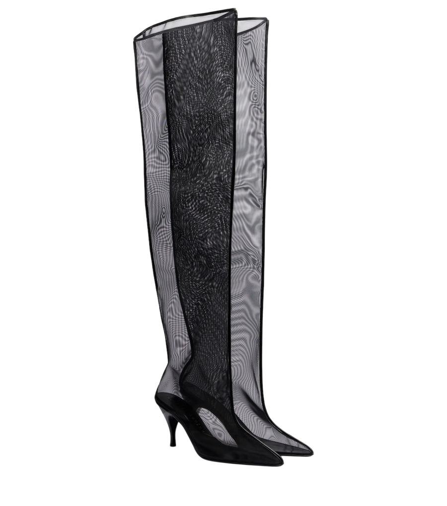 Herbert Levine Drawing A Blank 80 mesh knee-high boots