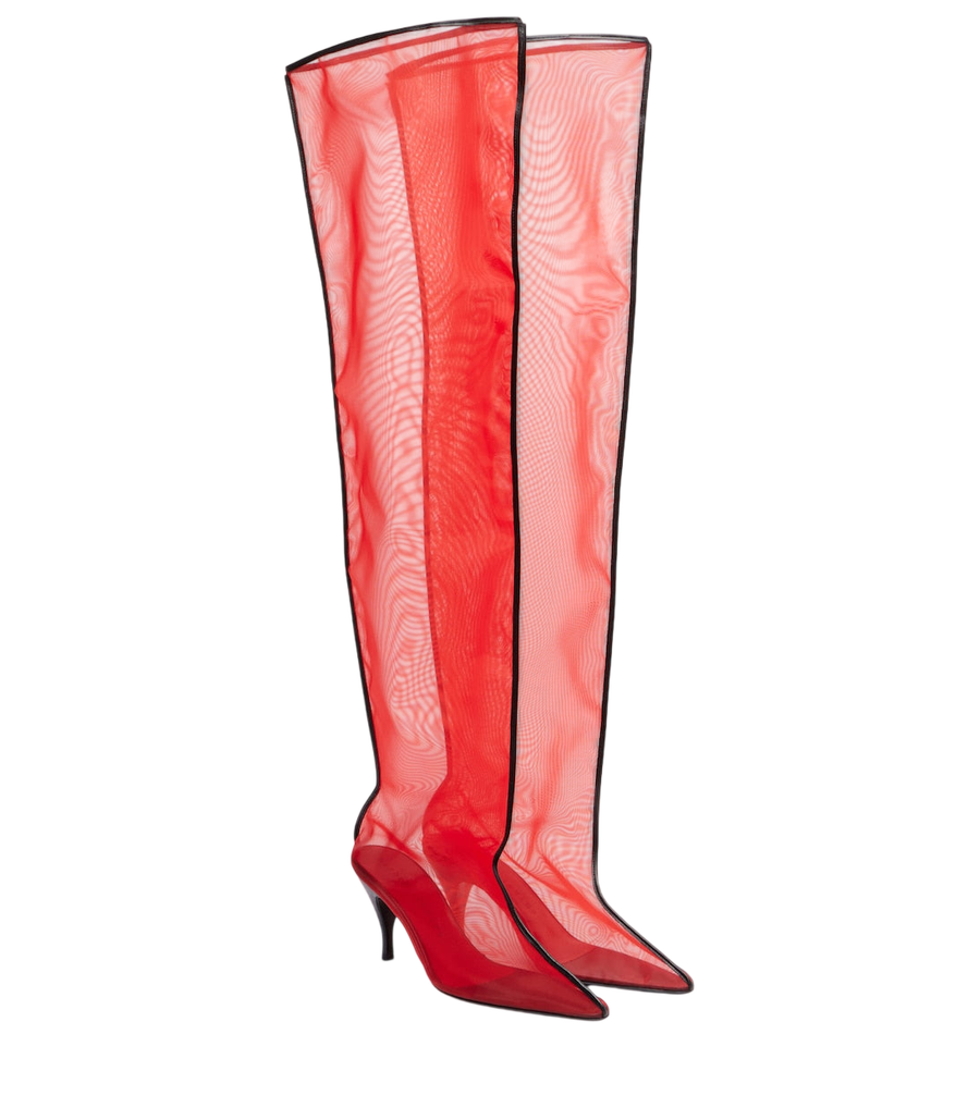 Herbert Levine Drawing A Blank 80 mesh knee-high boots