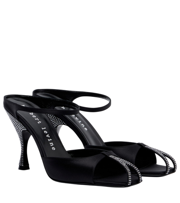 Herbert Levine Hidden Gem embellished satin mules