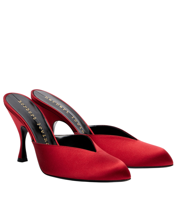 Herbert Levine Sitting Pretty 95 satin mules