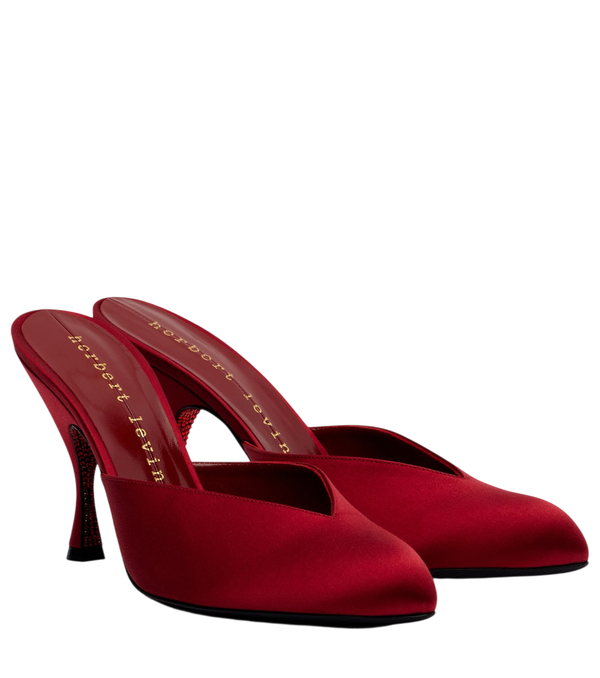 Herbert Levine Sitting Pretty satin mules