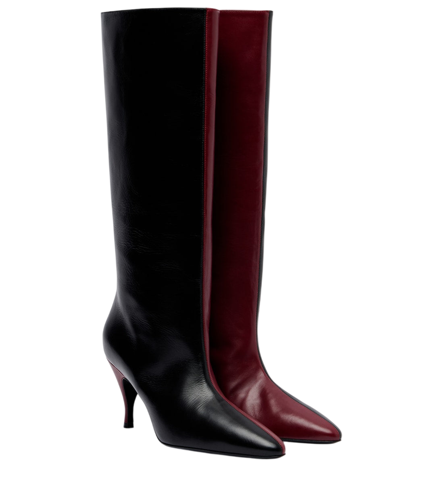 Herbert Levine Two Faced leather knee-high boots