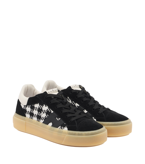 Hogan Crosswind suede-trimmed sneakers