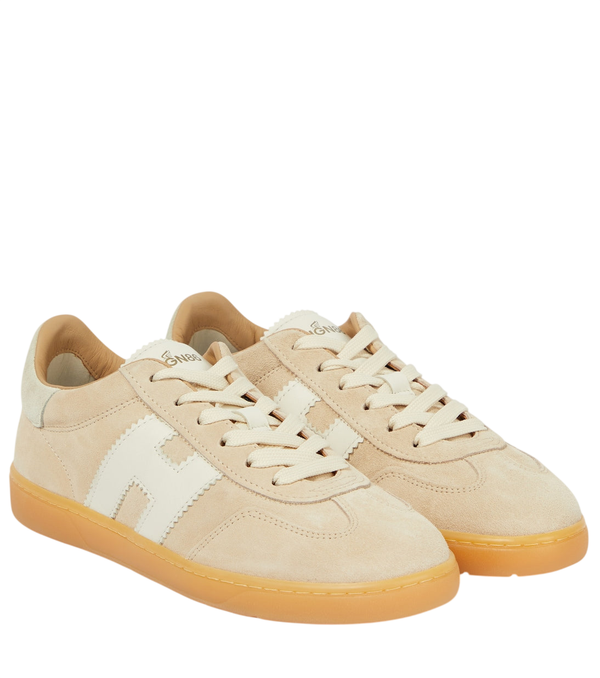 Hogan H647 leather-trimmed suede sneakers