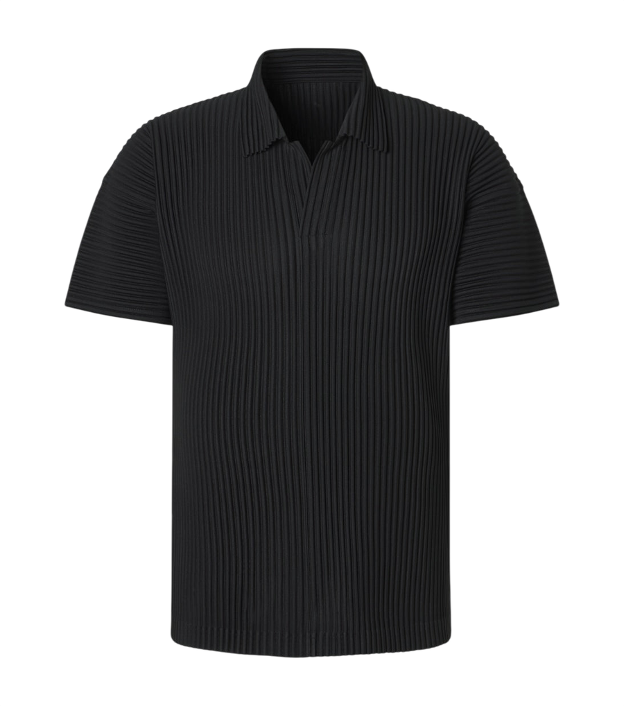 Homme Plissé Issey Miyake Basics pleated polo shirt