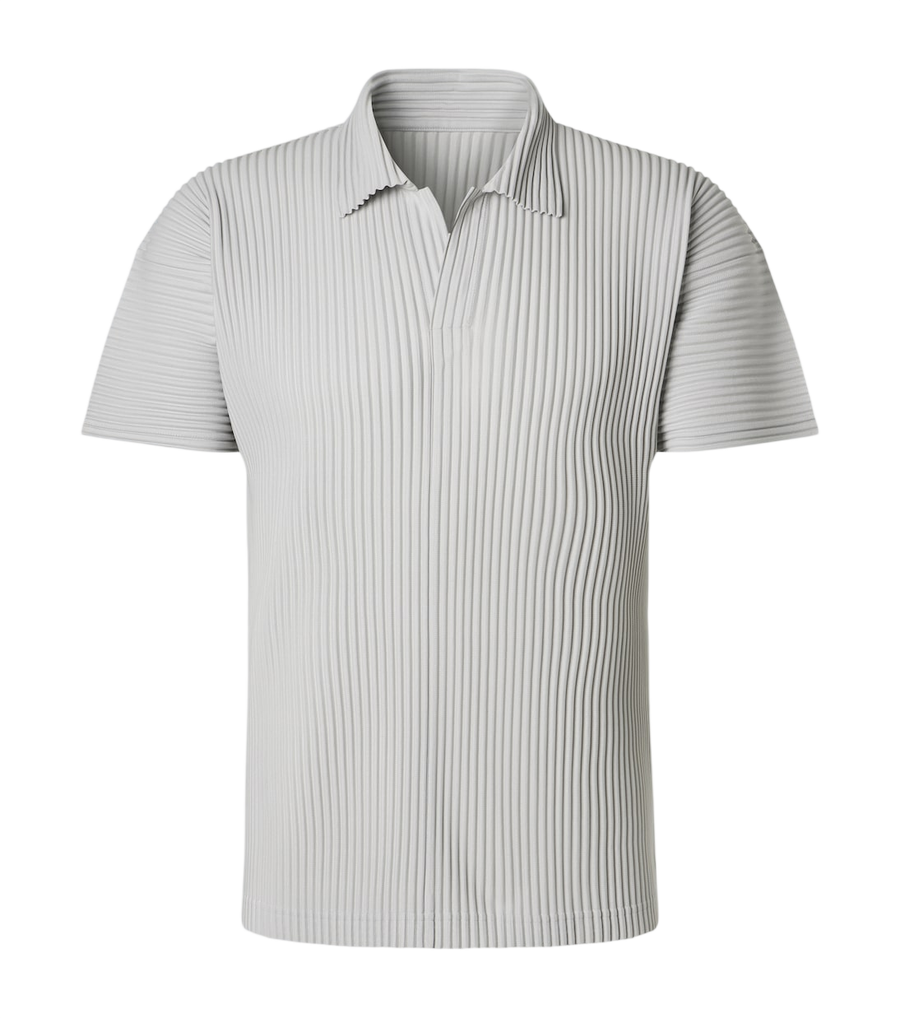 Homme Plissé Issey Miyake Basics pleated polo shirt