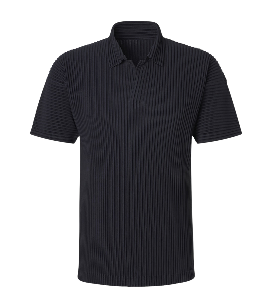 Homme Plissé Issey Miyake Basics pleated polo shirt