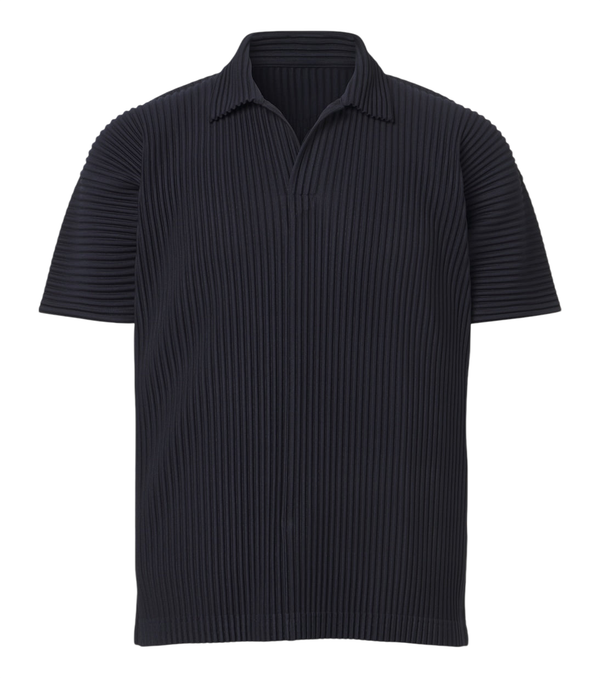 Homme Plissé Issey Miyake Basics pleated polo shirt