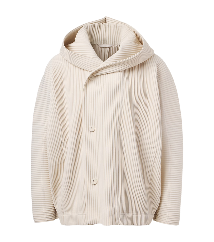 Homme Plissé Issey Miyake Monthly Colors: March pleated double-breasted cardigan