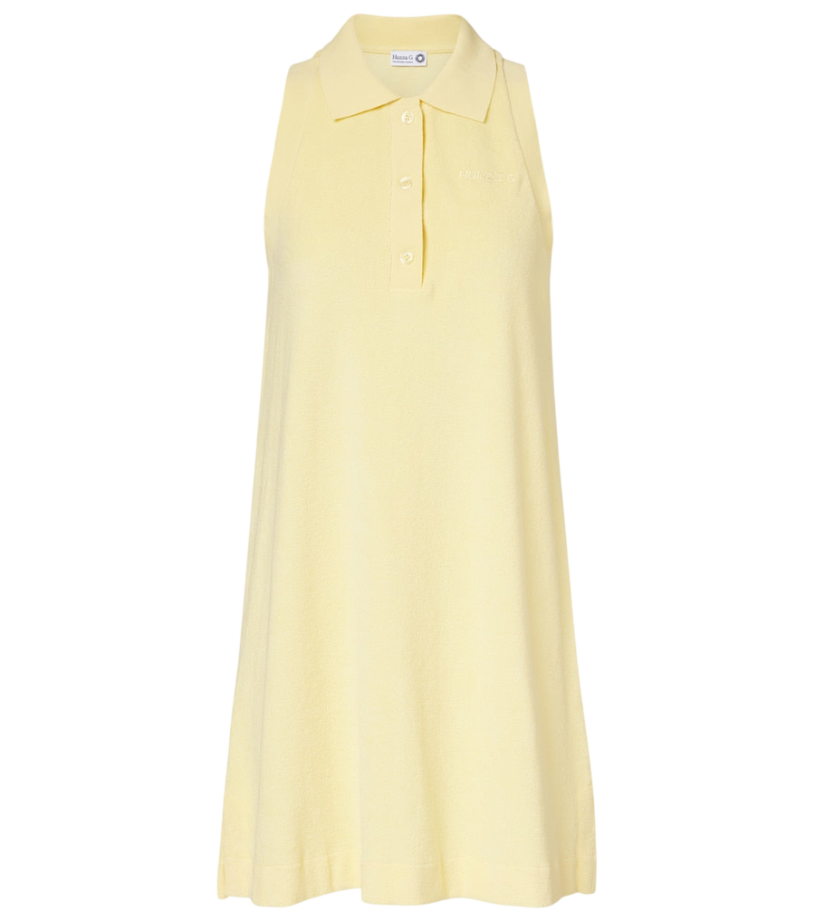 Robe polo en tissu éponge de coton à logo Hunza G