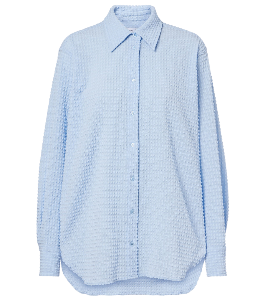 Camisa oversize de seersucker de Hunza G Resort