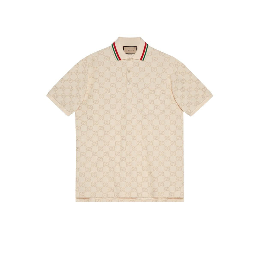 Gucci COTTON PIQUET POLO WITH GG