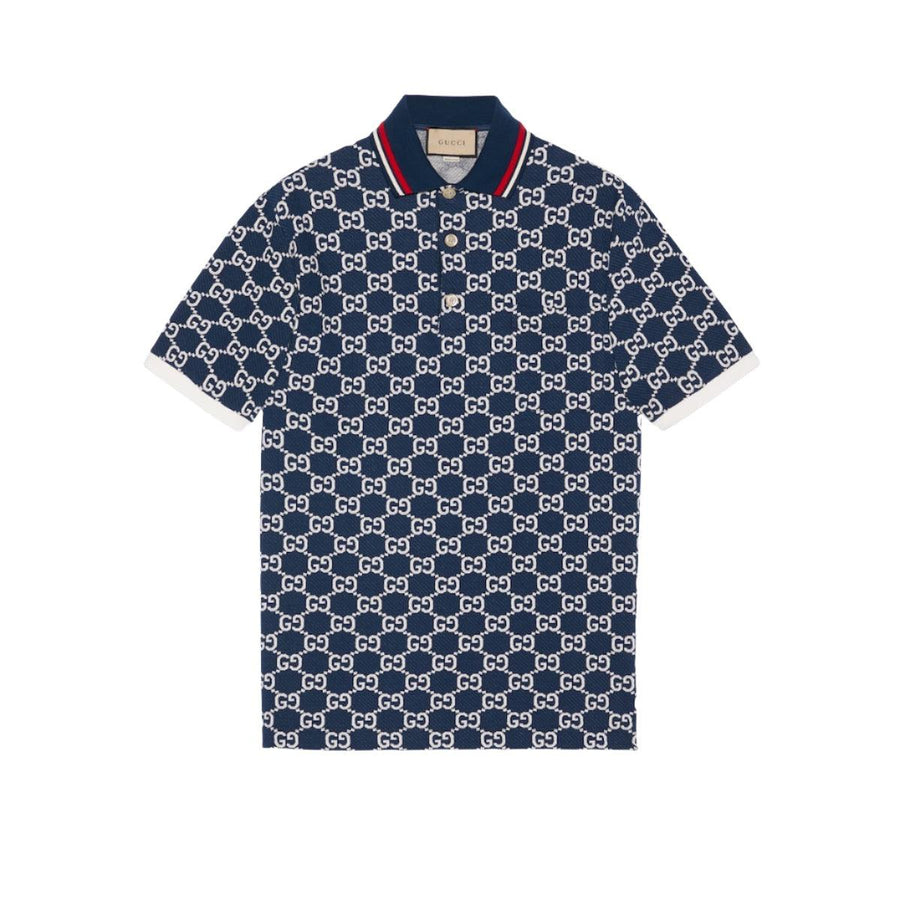 Gucci GG COTTON JERSEY JACQUARD POLO SHIRT