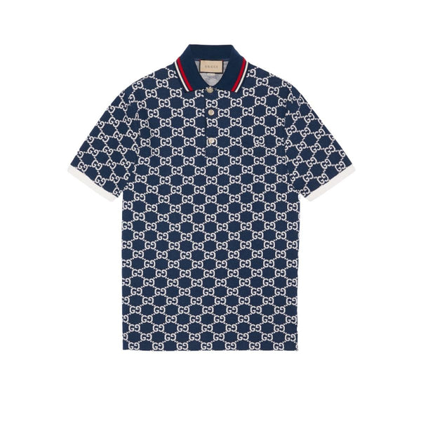 Gucci GG COTTON JERSEY JACQUARD POLO SHIRT