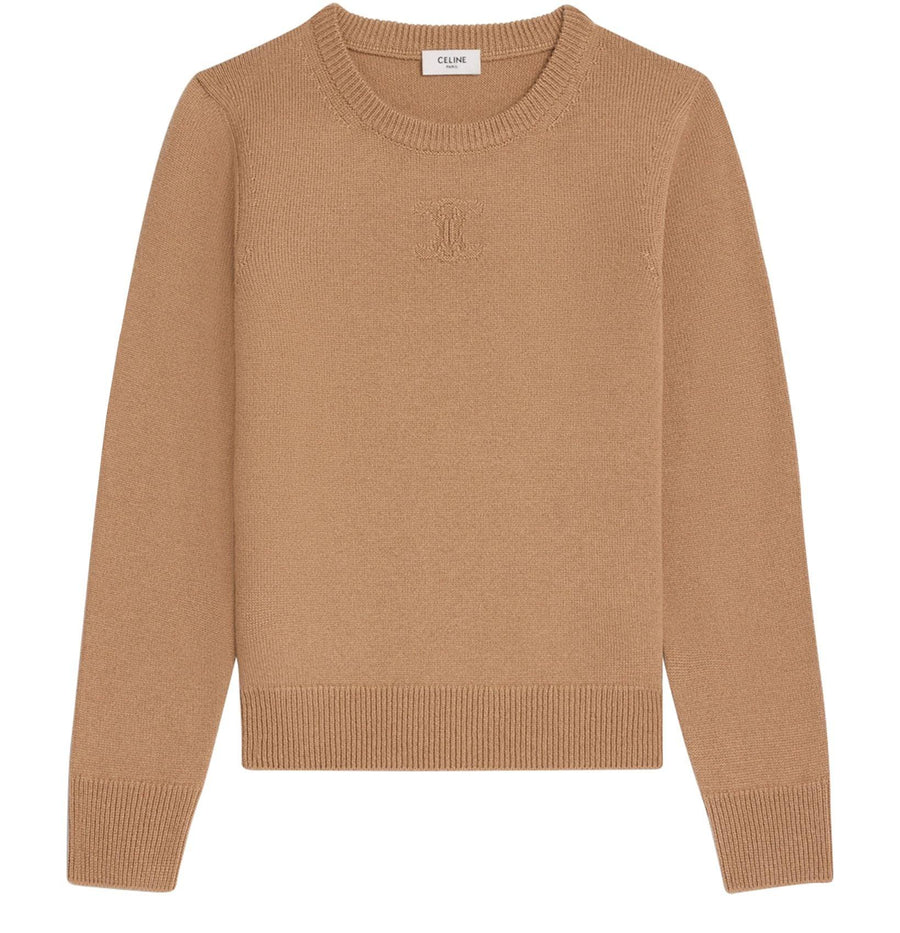 CELINE Crew neck sweater in heritage cashmere