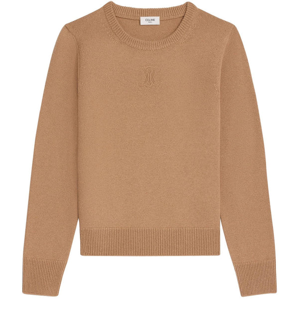 CELINE Crew neck sweater in heritage cashmere
