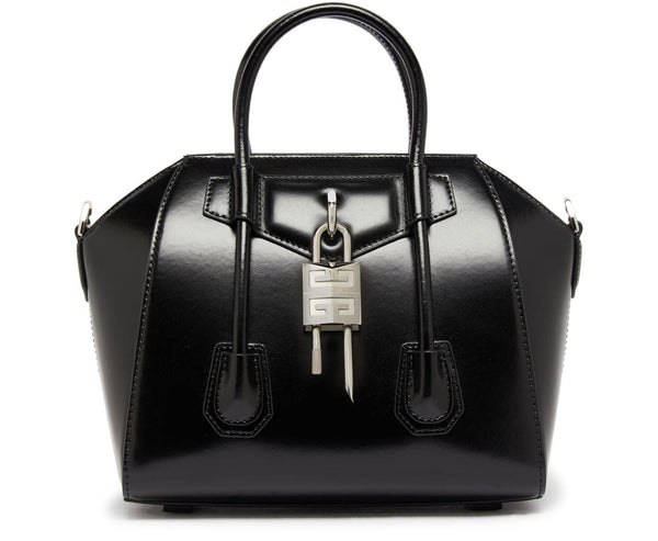 GIVENCHY Mini Antigona Lock bag in Box leather