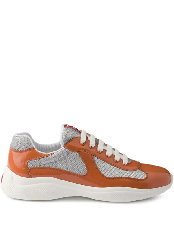 Prada America's Cup orange sneakers