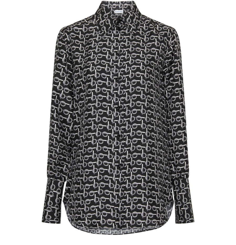 BURBERRY Printed silk shirt