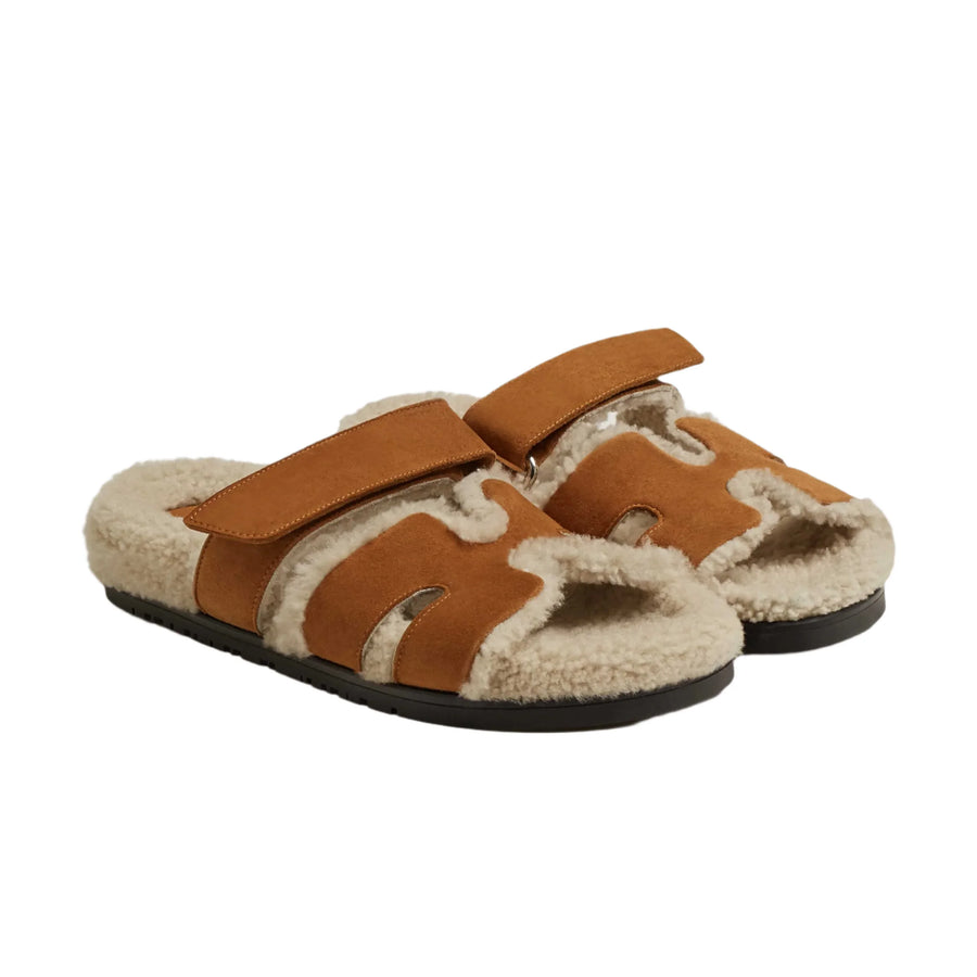 Hermes Women's Chypre Shearling Sandal