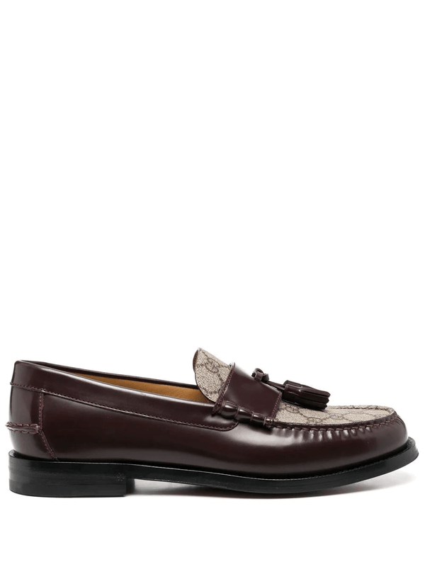 Gucci tassel-detail GG canvas loafers