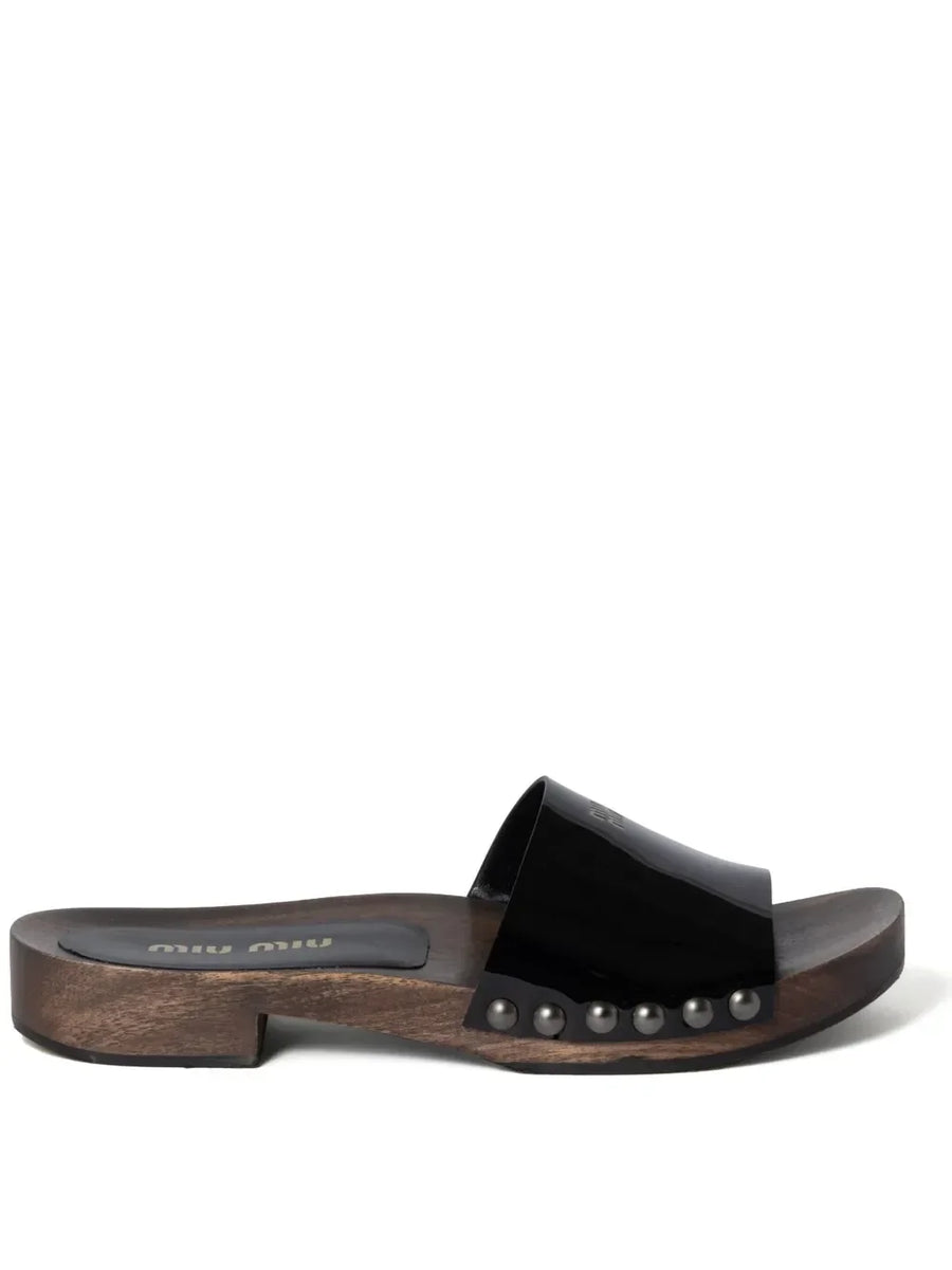 Miu Miu leather slides