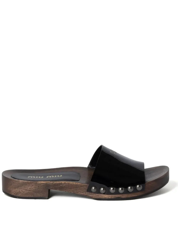 Miu Miu leather slides