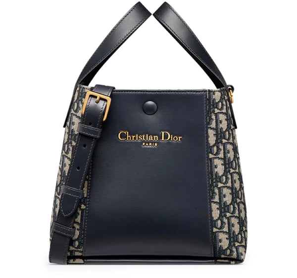 DIOR Small Signature bucket bag Dior Oblique jacquard and smooth calfskin