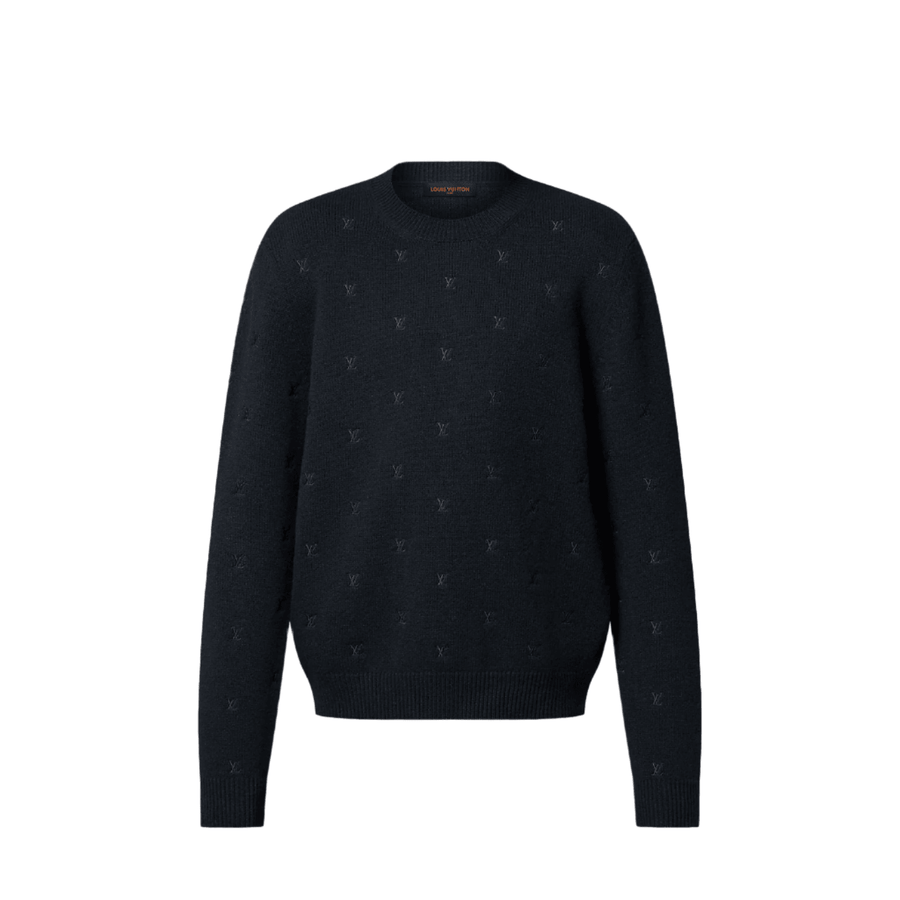 Louis Vuitton LV Blason All Over Embroidered Crewneck