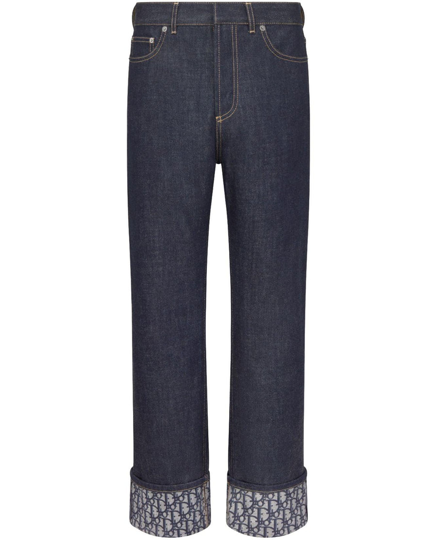 DIOR Boyfriend Jeans in cotton denim with Dior Oblique interior