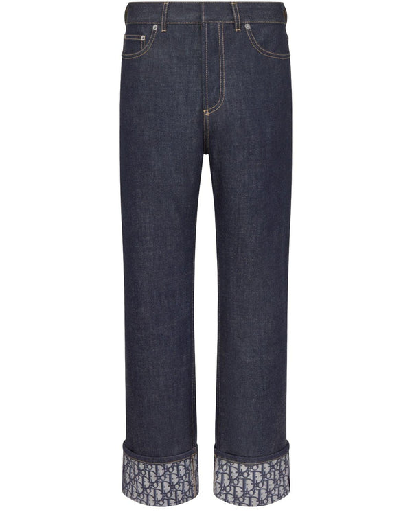 DIOR Boyfriend Jeans in cotton denim with Dior Oblique interior